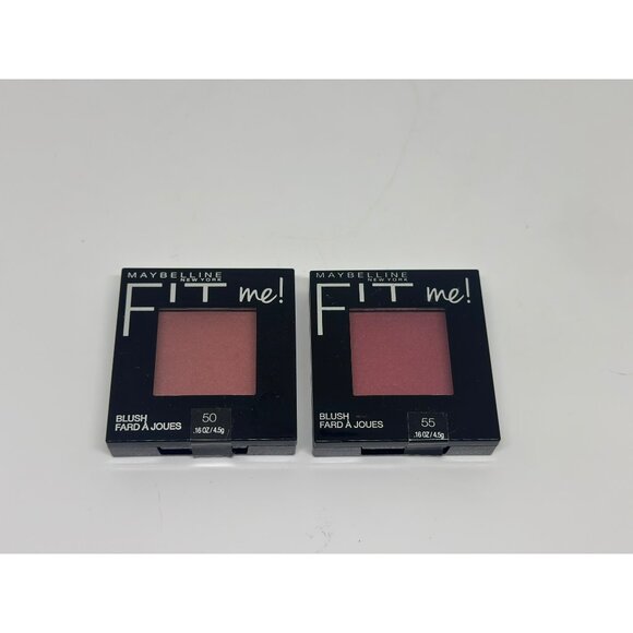 Maybelline Fit Me Blush Duo Shades 50 & 55 4.5g Each Smooth Blendable Powder - Picture 1 of 3